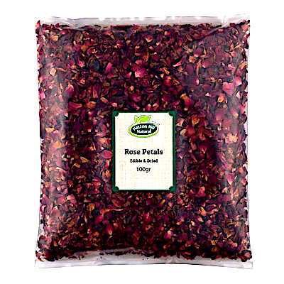 Organic Way Rose Petals Dried (Rosa Centifolia) - Pure, Edible & Fragrant  for Tea | Organic & Kosher Certified | Raw, Vegan, Non GMO & Gluten Free 