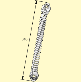 Spiraldörrstängare 1101Z med skruv