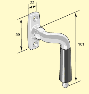 Spanjoletthandtag 4539