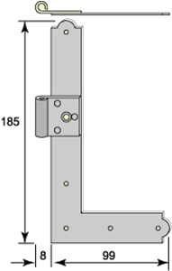 Vinkelgångjärn 5004