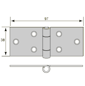 Ledgångjärn 5059 m skruv