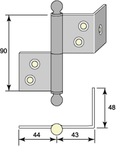 ”Franskt” gångjärn 5084