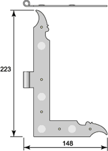 Vinkelgångjärn 5102