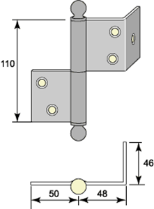 ”Franskt” gångjärn 5106
