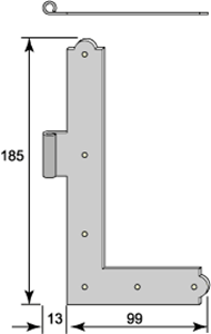 Vinkelgångjärn 5174