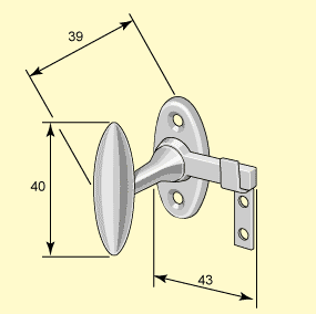 Fönsterklinka 5176 med hake