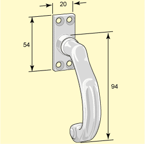 Espagnolettehandtag 5656