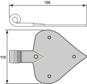 Dörrgångjärn 5765