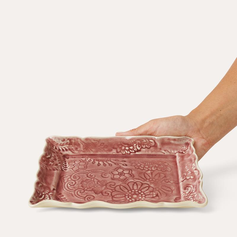 Appetizer plate, old rose