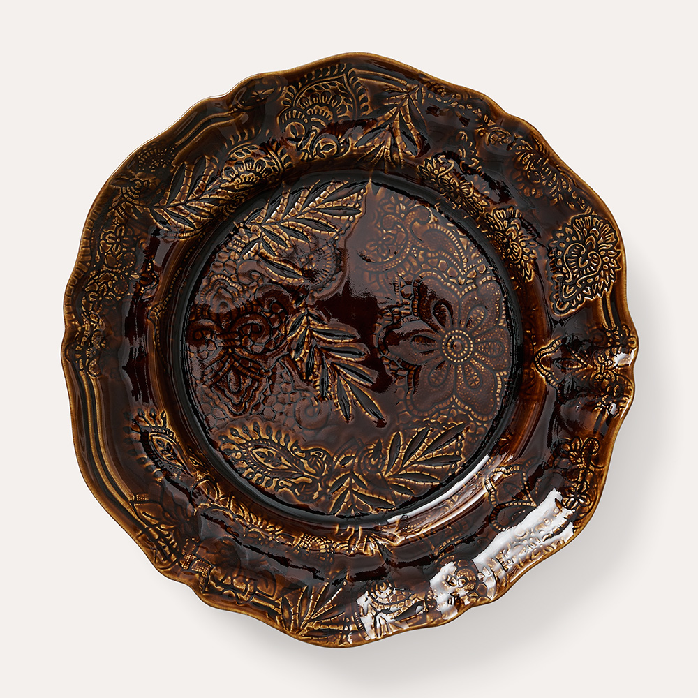 Large round dish, coffee