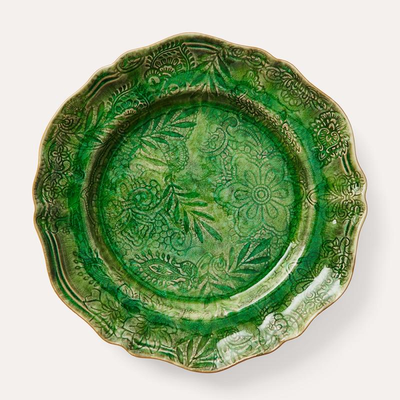 Large round dish, seaweed