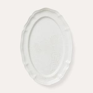 Large oval dish, white