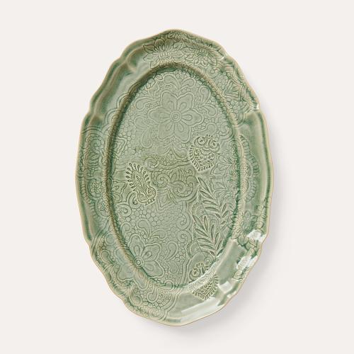Large oval dish, antique