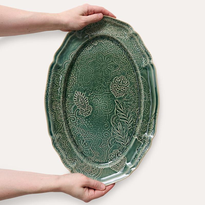 Large oval dish, dusk