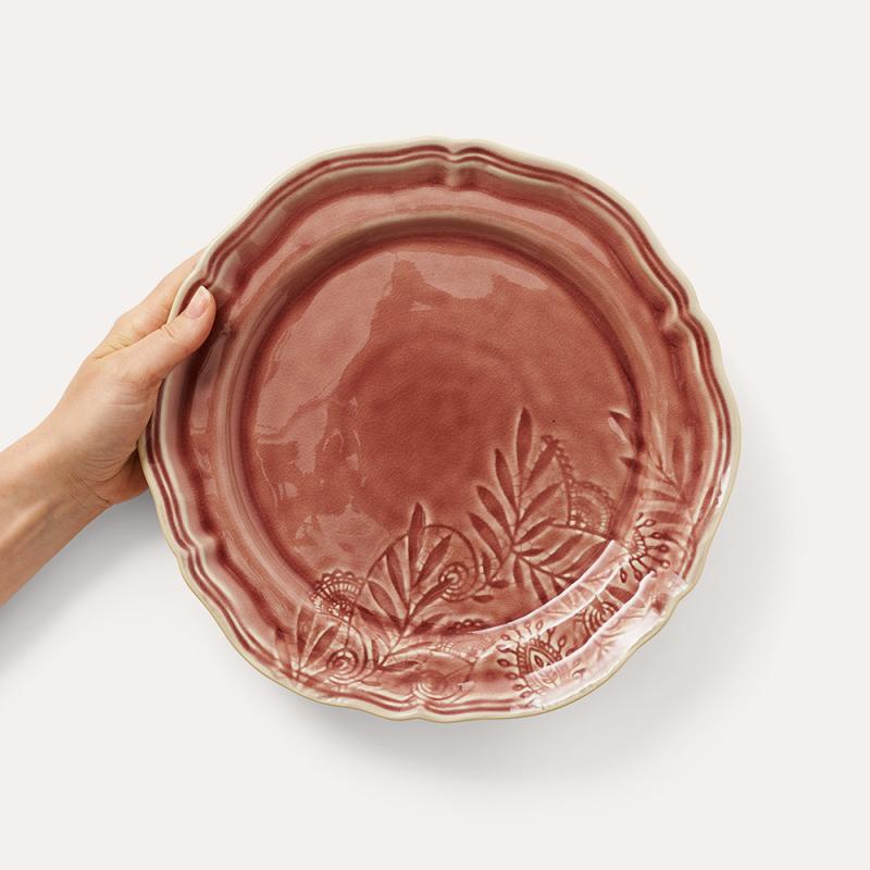 Dinner plate, old rose