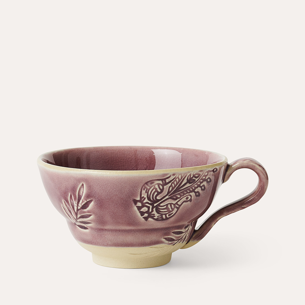 Cup with handle, lavender