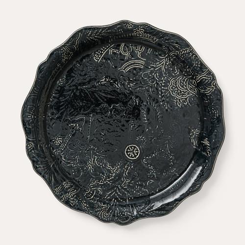 Round serving plate/pizza plate, thunder