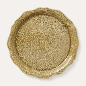 Round serving plate/pizza plate, sand