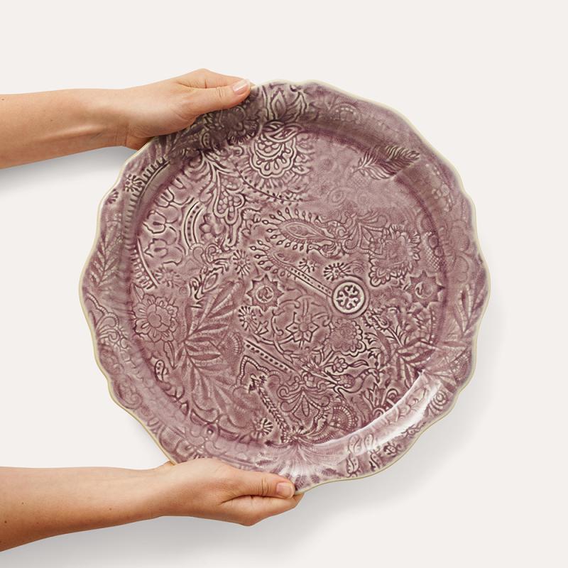 Round serving plate/pizza plate, lavender