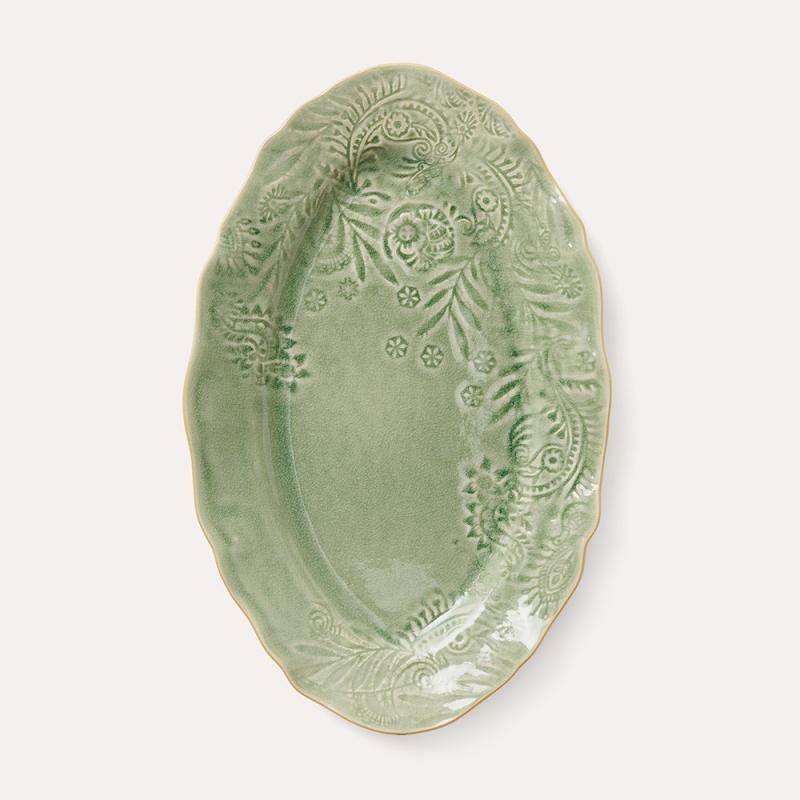 Small oval serving dish, antique