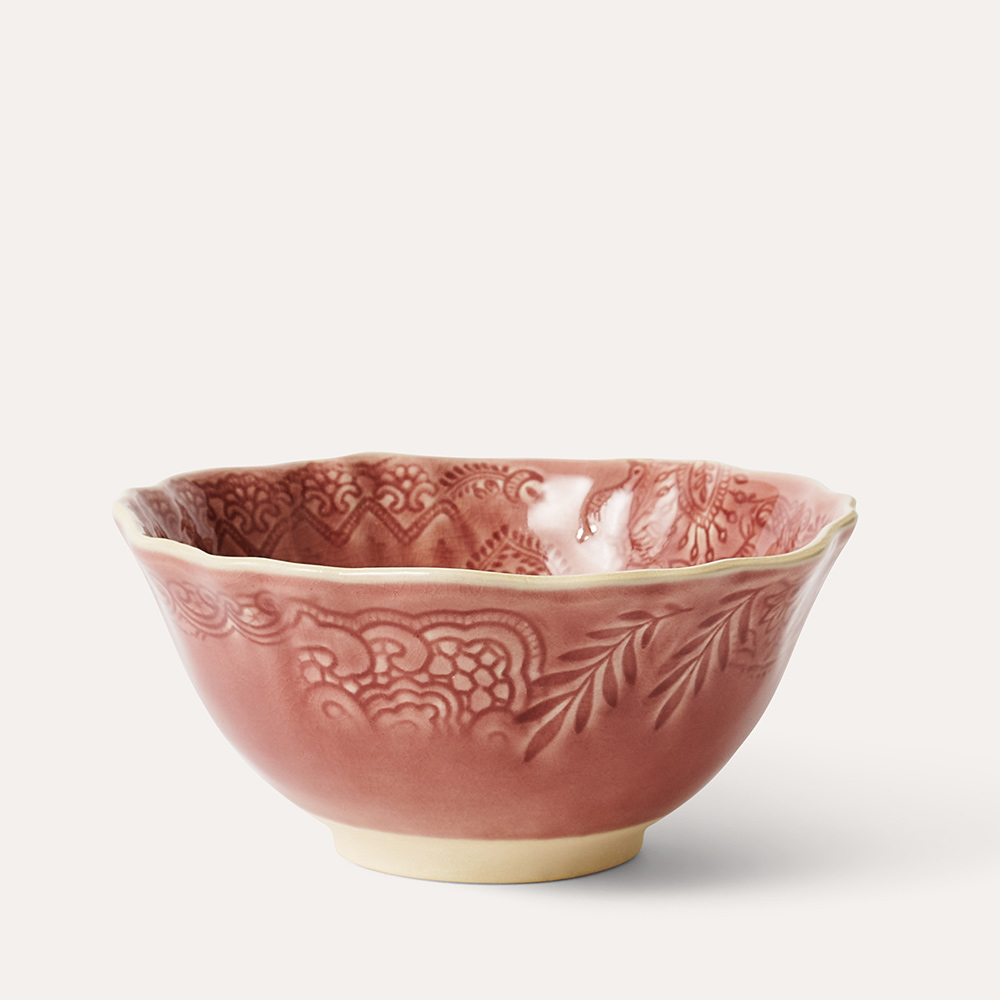 Small soup bowl, old rose