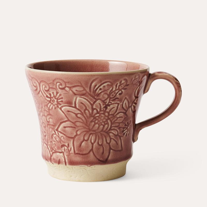 Tea mug, old rose