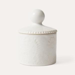 Tea caddy, white