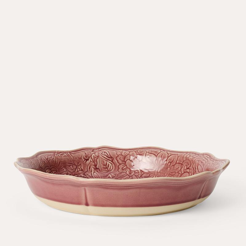 Pie dish, old rose