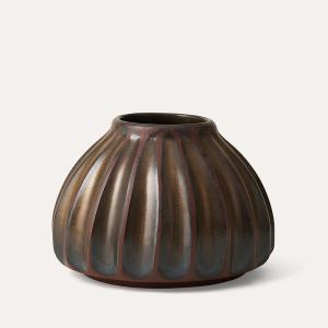 Salon small round vase, bronze