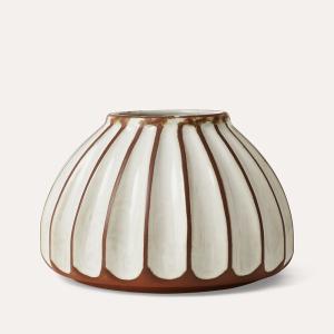 Salon large round vase, putty