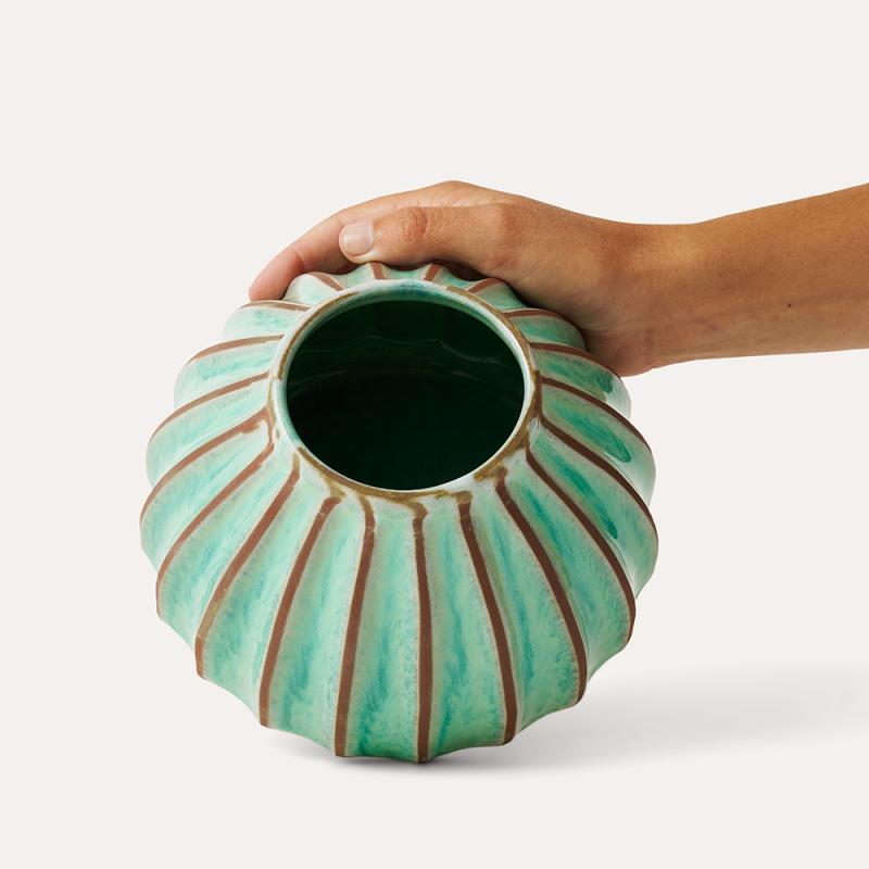 Salon large round vase, melange