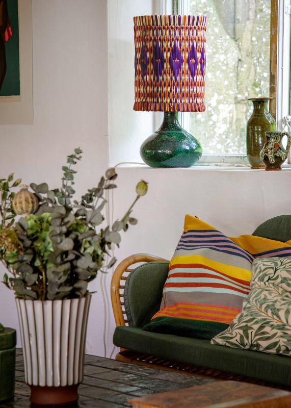 Lamp stand, malachite