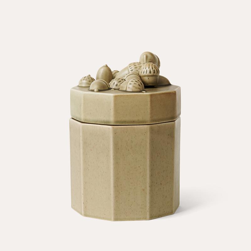 Scented candle acorn graystone/lemongrass
