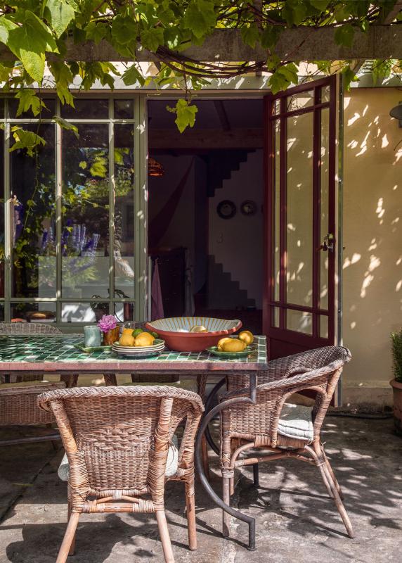 Handpainted terracotta bowl