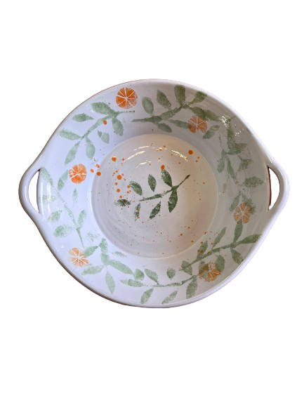 Handpainted terracotta bowl