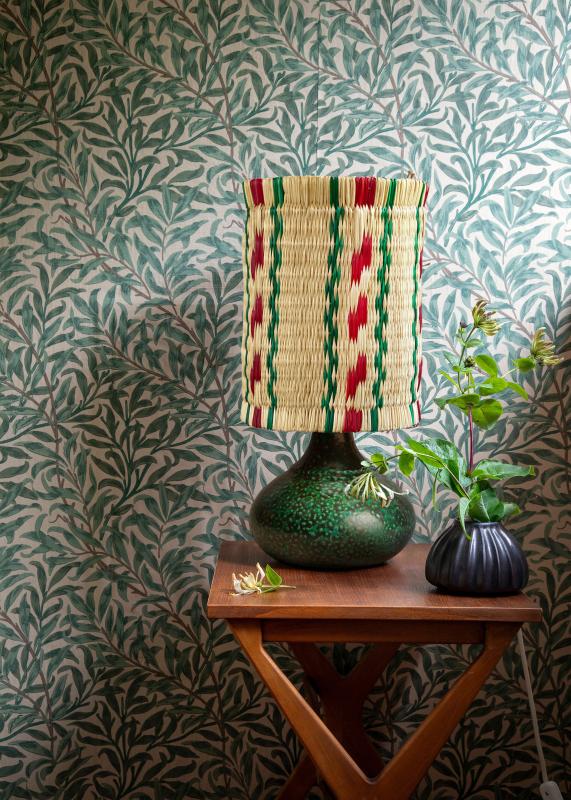 Lampshade, green/red