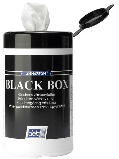 Våtrengöringsduk Deb Black Box 50st/burk/114300296