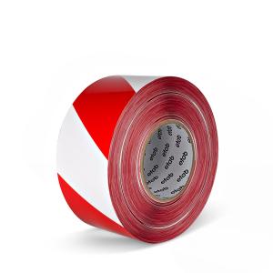 Ett röd och vitrandigt segt och starkt avspärrningsband med 500m på rullen|12756