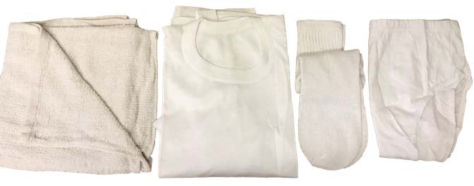 Underklädspaket med strumpor, kalsonger, t-shirt & Handuk 35st/krt