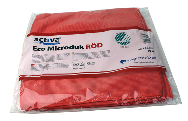 Microduk  Activa ECO röd 32x32cm 10st/frp