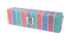 Ett 10-pack ABT skursvampar utan grepp med en vit rivig yta och en mjuk svampyta på andra sidan|21005