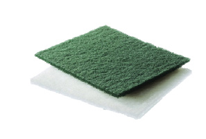 ABT Skurnylon 10st/förp  Skurnylon av polyamid  15x22 cm där grön innehåller 26% slipmedel och vit är utan slipmedel