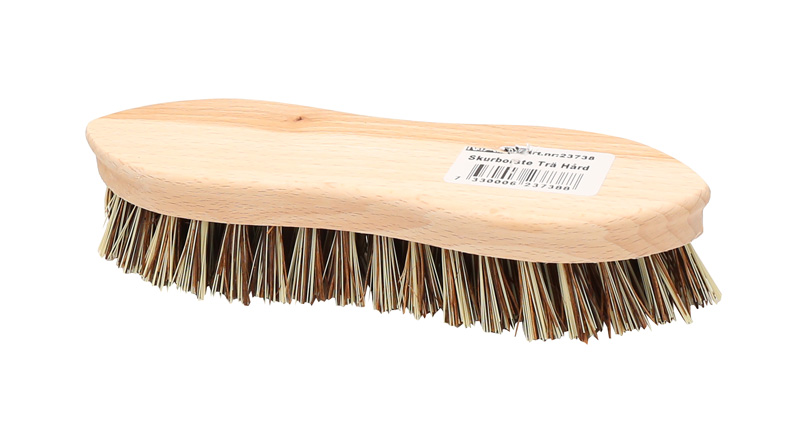 En greppvänlig träborste från MAX med unionblandad borst för bästa effekt vid rengöring|23016