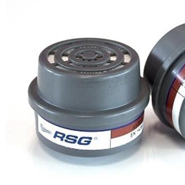 A1P3 kommer i en förpackning om 3 filter , är ett kombinerat gas och P3 filter och passar till RSG halvmask 200