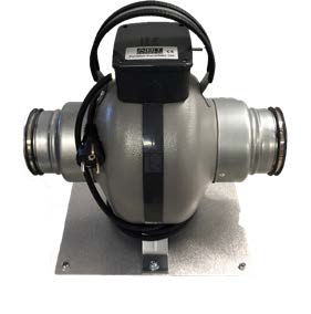 En kanalfläkt från AirVac of Sweden med 360 m3/h och 350Pa