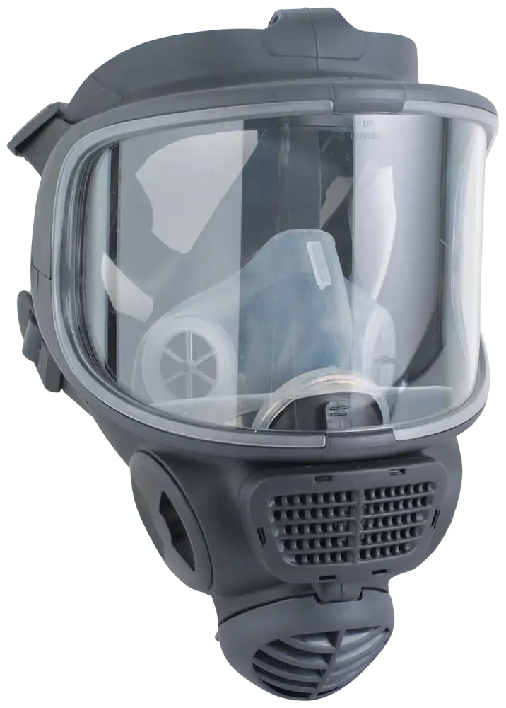 Svart helmask från 3M med stort visir för bästa sikt|Scott|FF-302|Tillverkad i silicon och  EPDM
