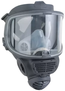Svart helmask från 3M med stort visir för bästa sikt|Scott|FF-302|Tillverkad i silicon och  EPDM