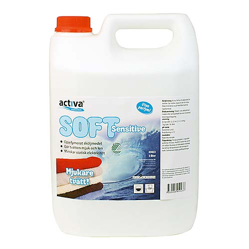 Activa Soft Sensitive Sköljmedel oparf. 5L, 2dunk/krt Sköljmedel Oparfymerat.vanenmärkt 5 liter|Activa Soft Sensitive Sköljmedel är ett oparfymerat sköljmedel i 5 litersdunk som är svanenmärkt|45023