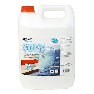 Activa Soft Sensitive Sköljmedel oparf. 5L, 2dunk/krt Sköljmedel Oparfymerat.vanenmärkt 5 liter|Activa Soft Sensitive Sköljmedel är ett oparfymerat sköljmedel i 5 litersdunk som är svanenmärkt|45023