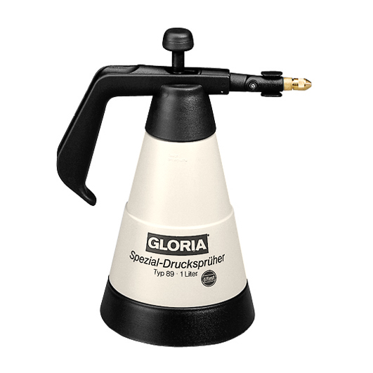 1 liters specialtryckspruta från Gloria modell G-89 med vinklingsbart  munstycke och Vitonpackning